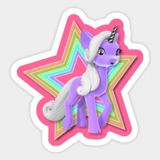 Beautiful Purple Unicorn Sticker